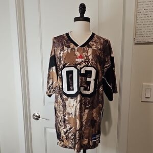 adidas Brown Camouflage Football Jersey with Black Trim - 03